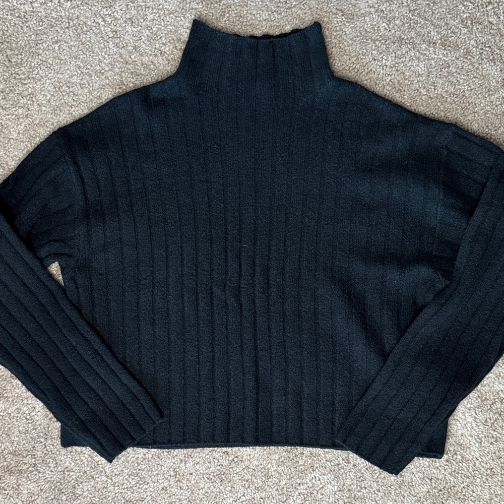 Universal Thread Black Ribbed Turtleneck Sweater
